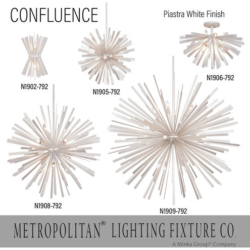 Confluence 12 Light 20 inch Piastra White Pendant Ceiling Light